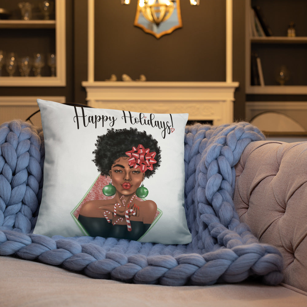 Candy Cane Kisses Basic Pillow