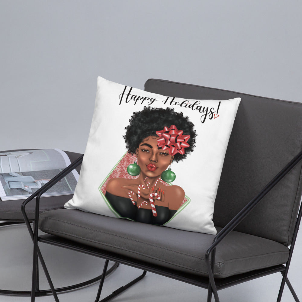 Candy Cane Kisses Basic Pillow