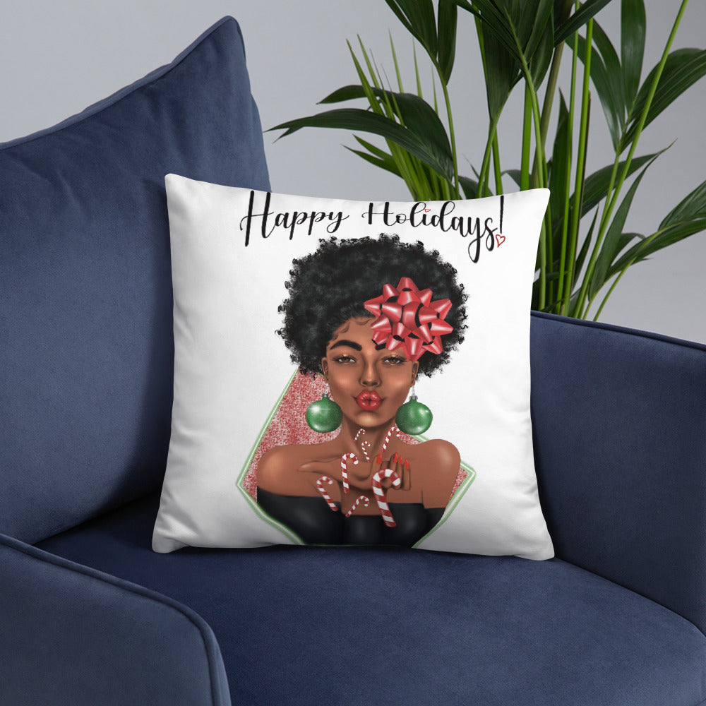 Candy Cane Kisses Basic Pillow