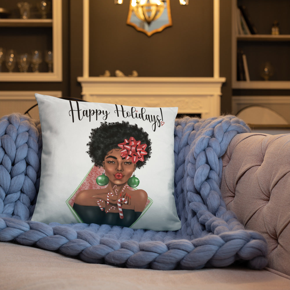 Candy Cane Kisses Basic Pillow