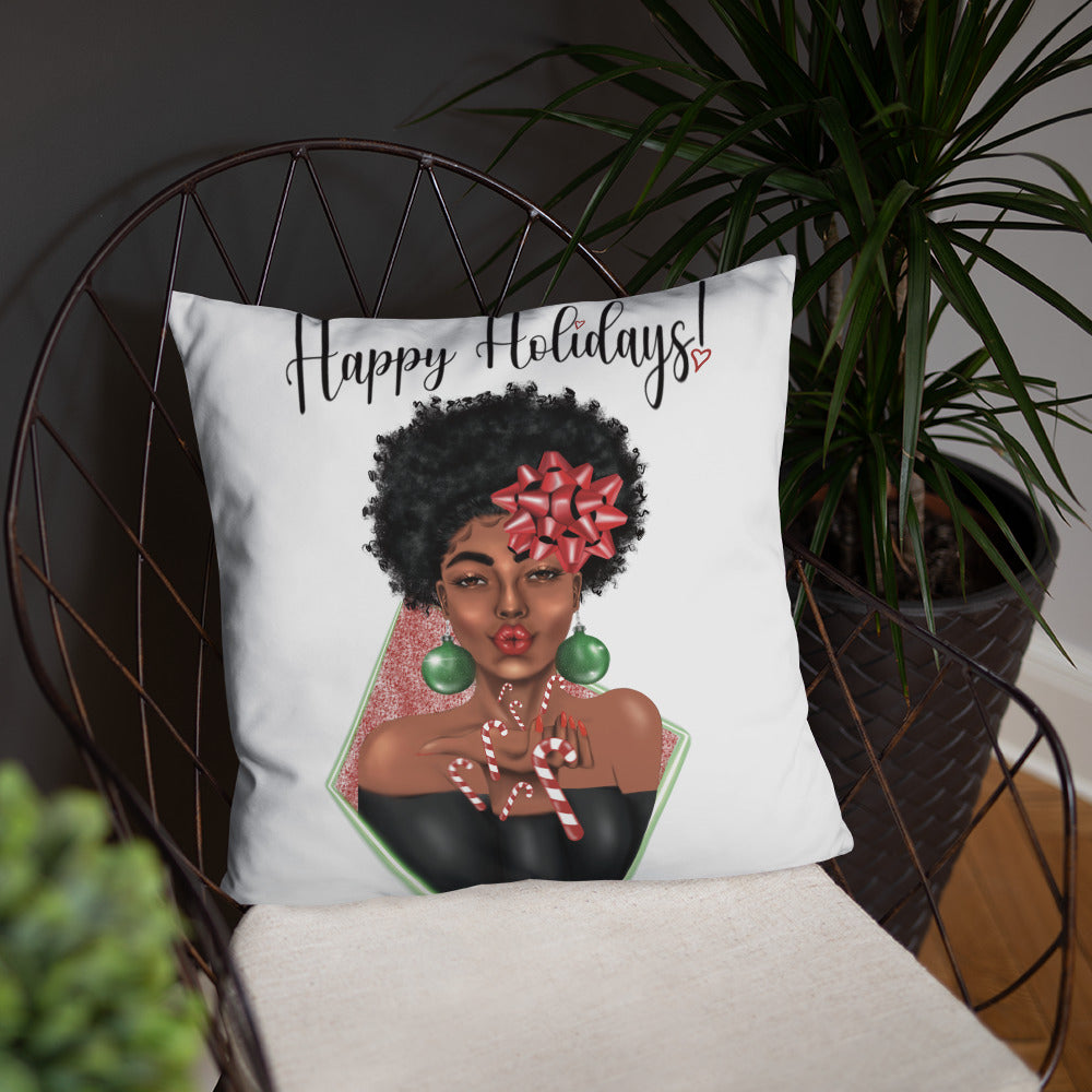 Candy Cane Kisses Basic Pillow