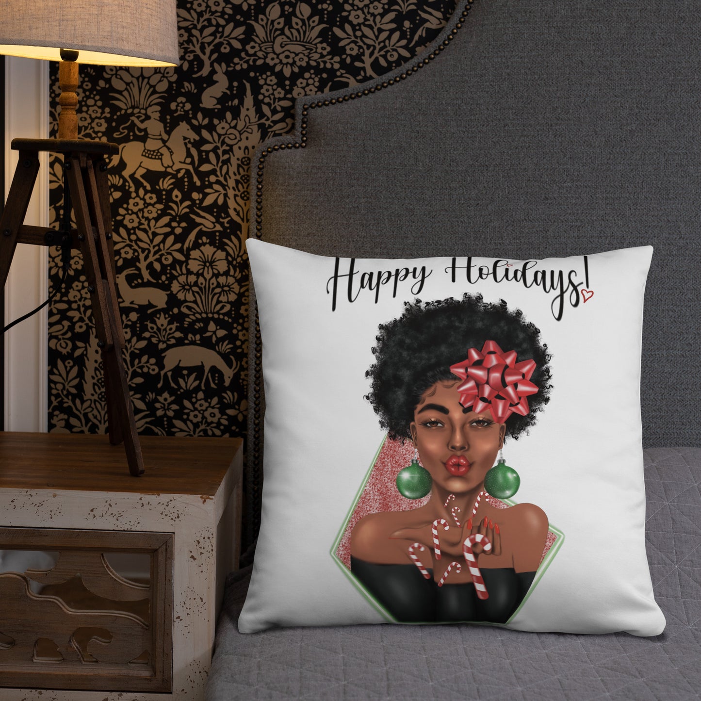 Candy Cane Kisses Basic Pillow