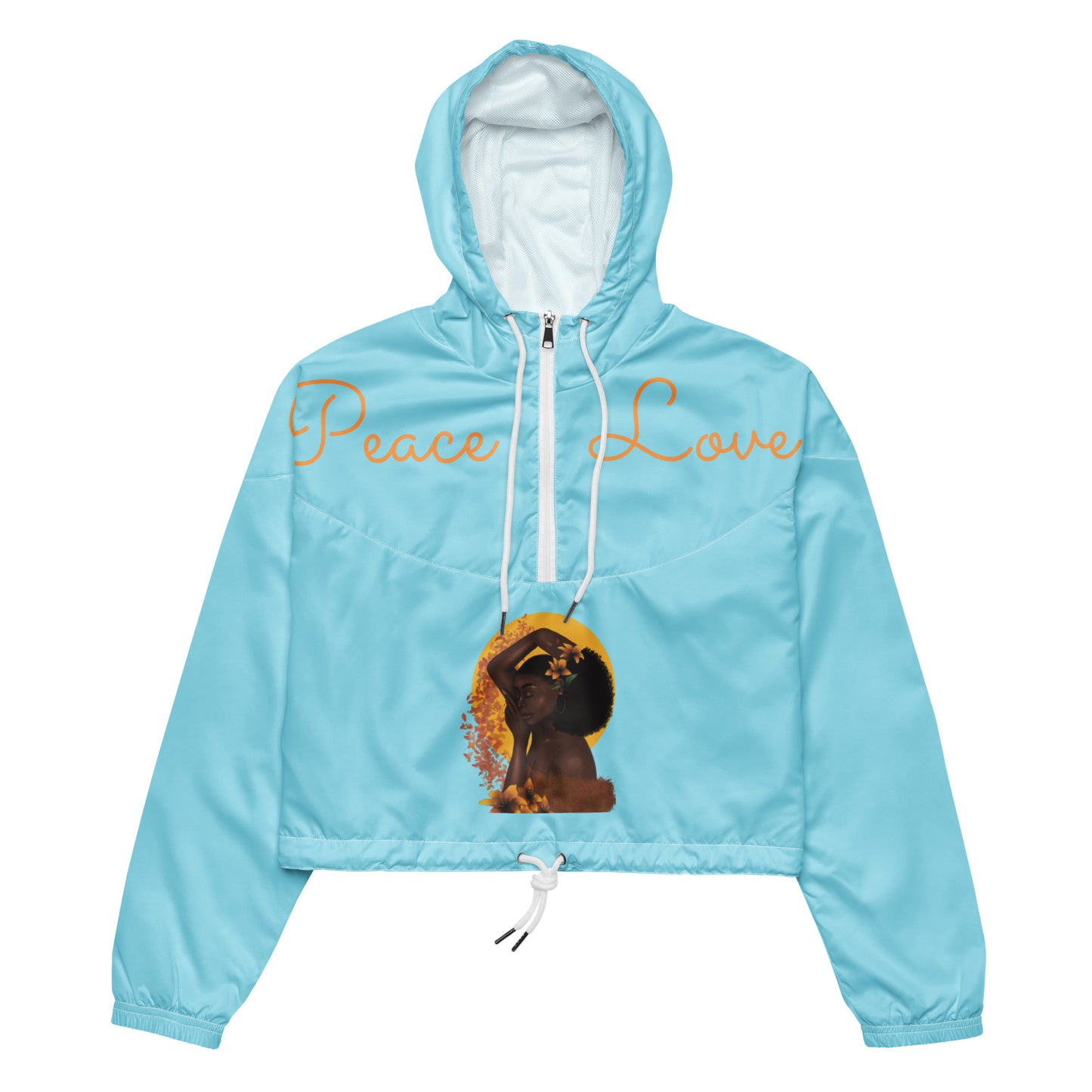 Golden Spring Cropped Windbreaker