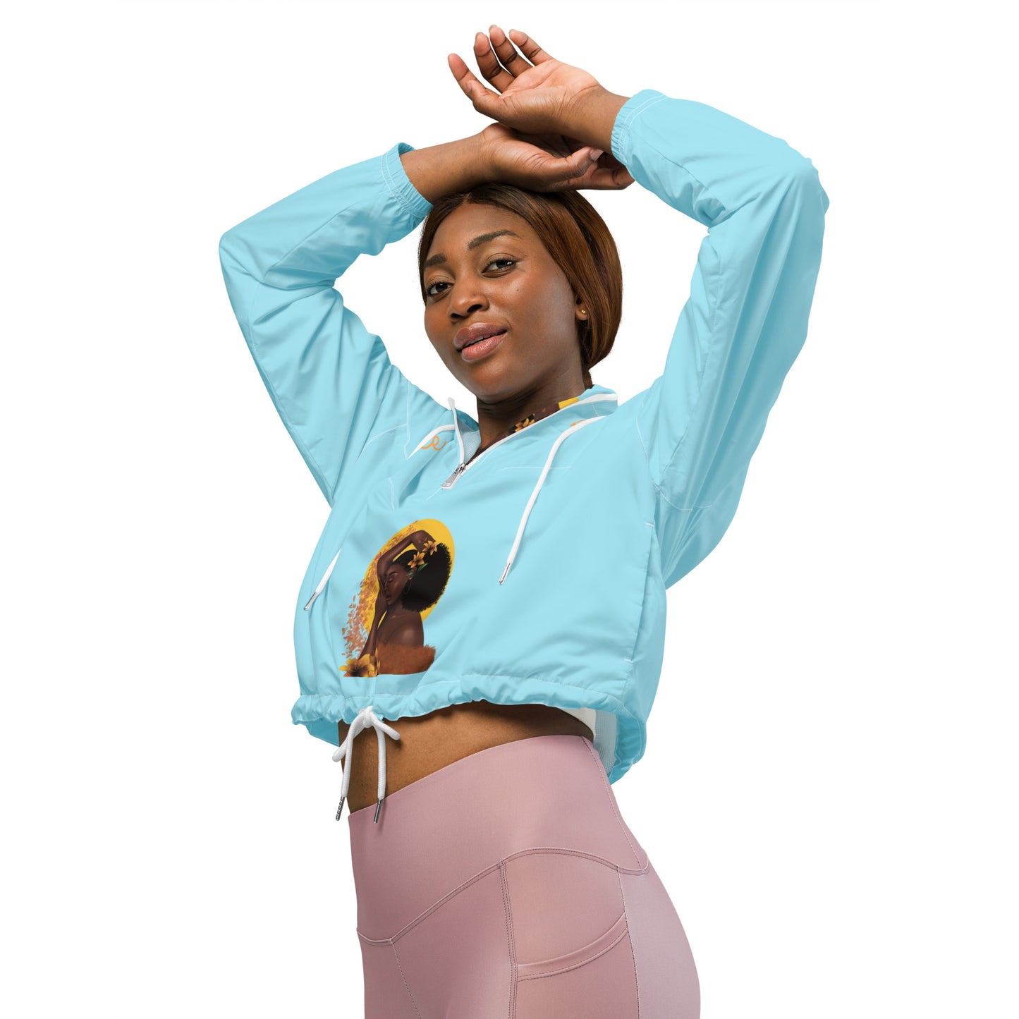 Golden Spring Cropped Windbreaker