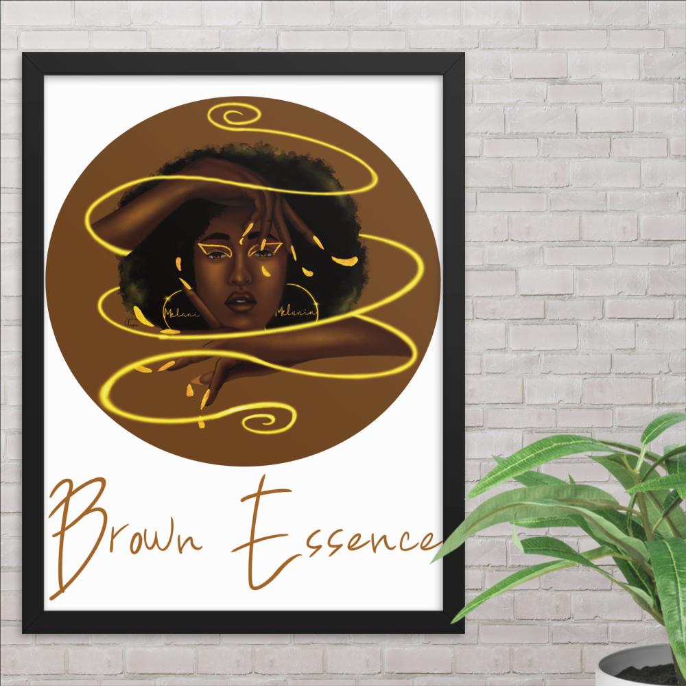Brown Essence Framed Poster