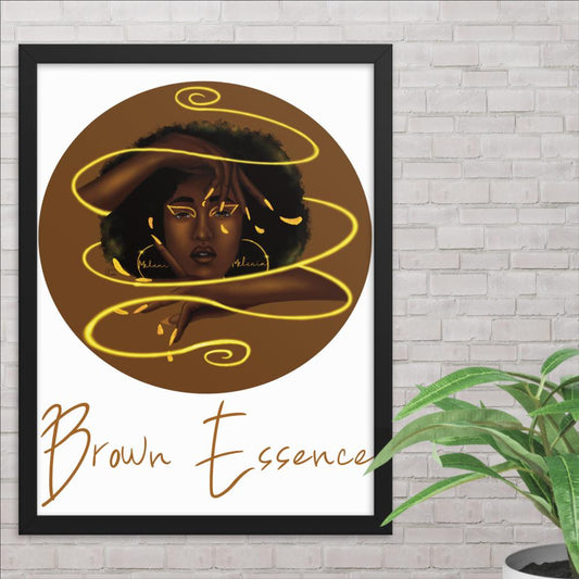 Brown Essence Framed Poster