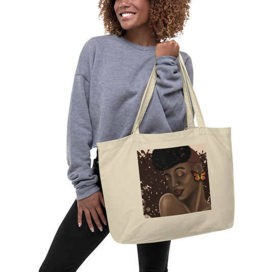 Butterfly on Melanin Organic Tote Bag