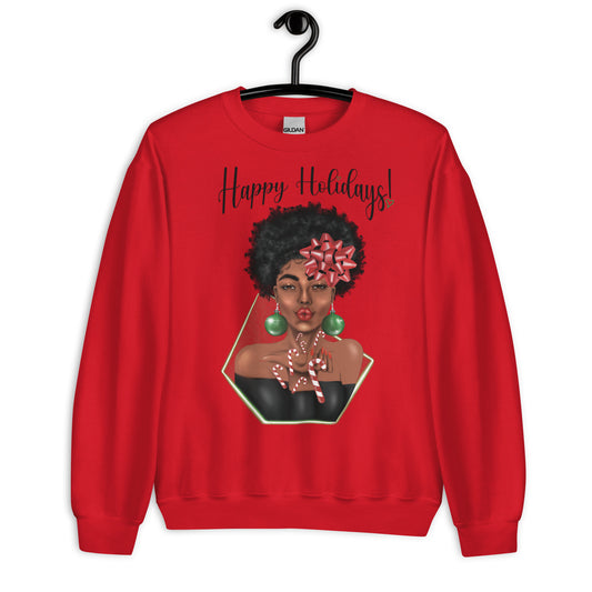 Candy Cane Kisses Sweater - Red