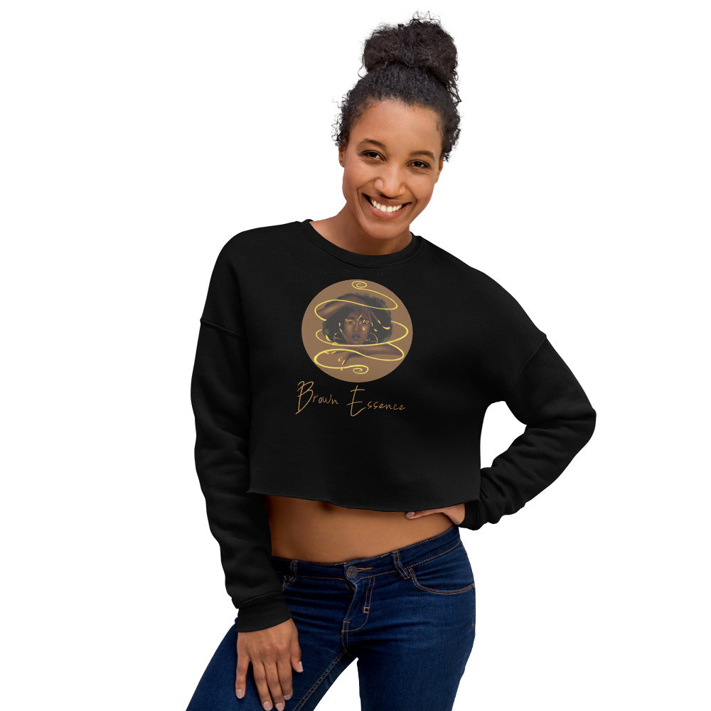 Brown Essence Crop Sweatshirt